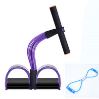 Natural Latex Foot Pedal Elastic Pull Rope with Handle Fitness Equipment Bodybuilding Expander