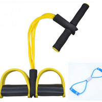 Natural Latex Foot Pedal Elastic Pull Rope with Handle Fitness Equipment Bodybuilding Expander