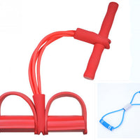 Natural Latex Foot Pedal Elastic Pull Rope with Handle Fitness Equipment Bodybuilding Expander