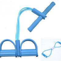 Natural Latex Foot Pedal Elastic Pull Rope with Handle Fitness Equipment Bodybuilding Expander