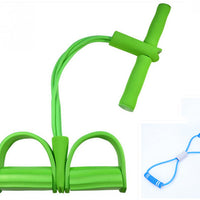 Natural Latex Foot Pedal Elastic Pull Rope with Handle Fitness Equipment Bodybuilding Expander